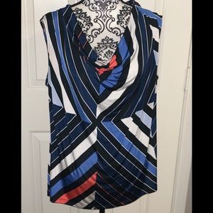 Worthington Sleeveless draped top blouse